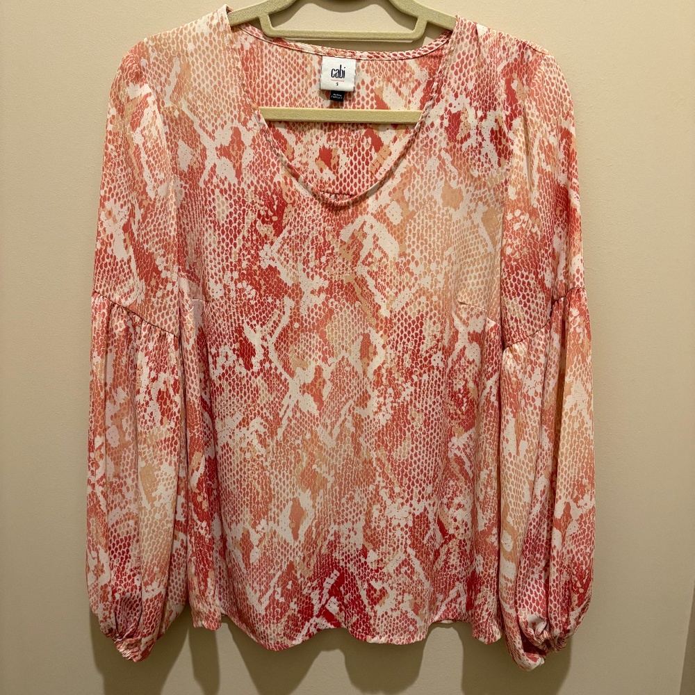 Cabi 5708 Bethany Snake Print Blouse Small